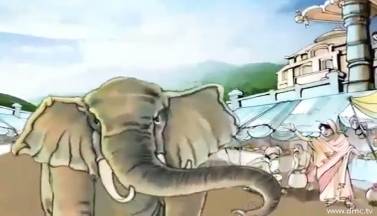 ช้างนาฬาคิรีถูกปล่อยออกมาในช่วงเวลาที่พระพุทธเจ้าและสาวกออกบิณฑบาต
