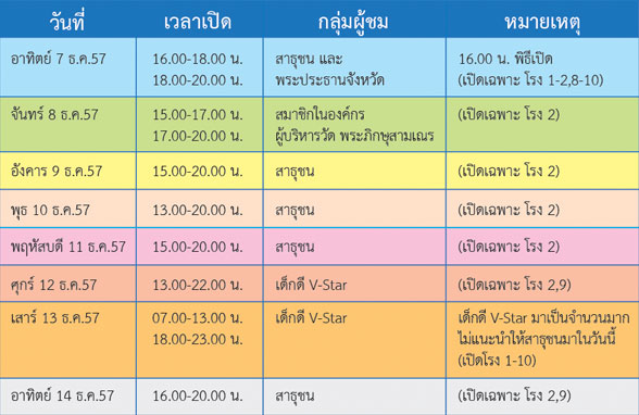 ตารางเวลาการฉายภาพยนตร์ 3 มิติ ตารางเวลาการฉายภาพยนตร์ 3 มิติ