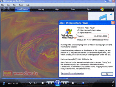 Windows Media Player V.11