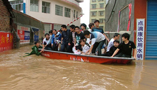 น้ำท่วมที่จีน