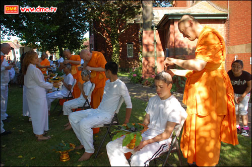 พิธีตัดปอยผมสามเณรธรรมทายาทภาคฤดูร้อน