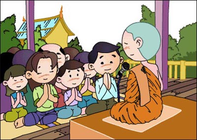 We should listen to the Dhamma teaching once every seven days. 