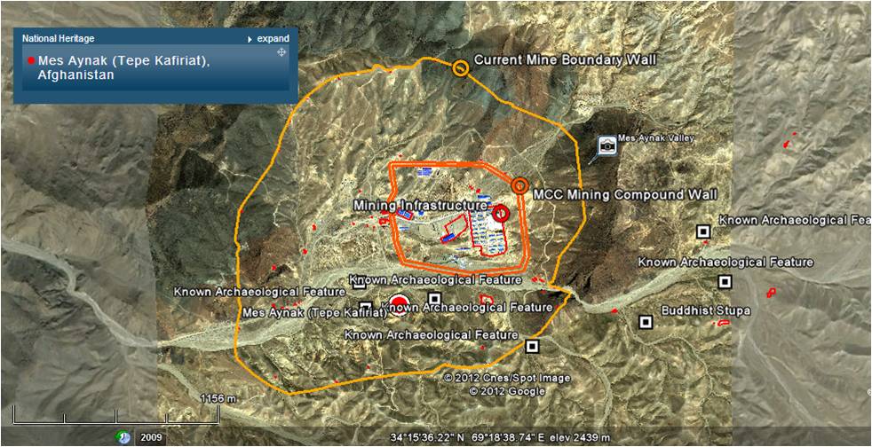 Interactive map of Mes aynak