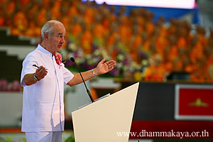 Dr.Michel Nobel has a speech at The Dhammakaya Temple